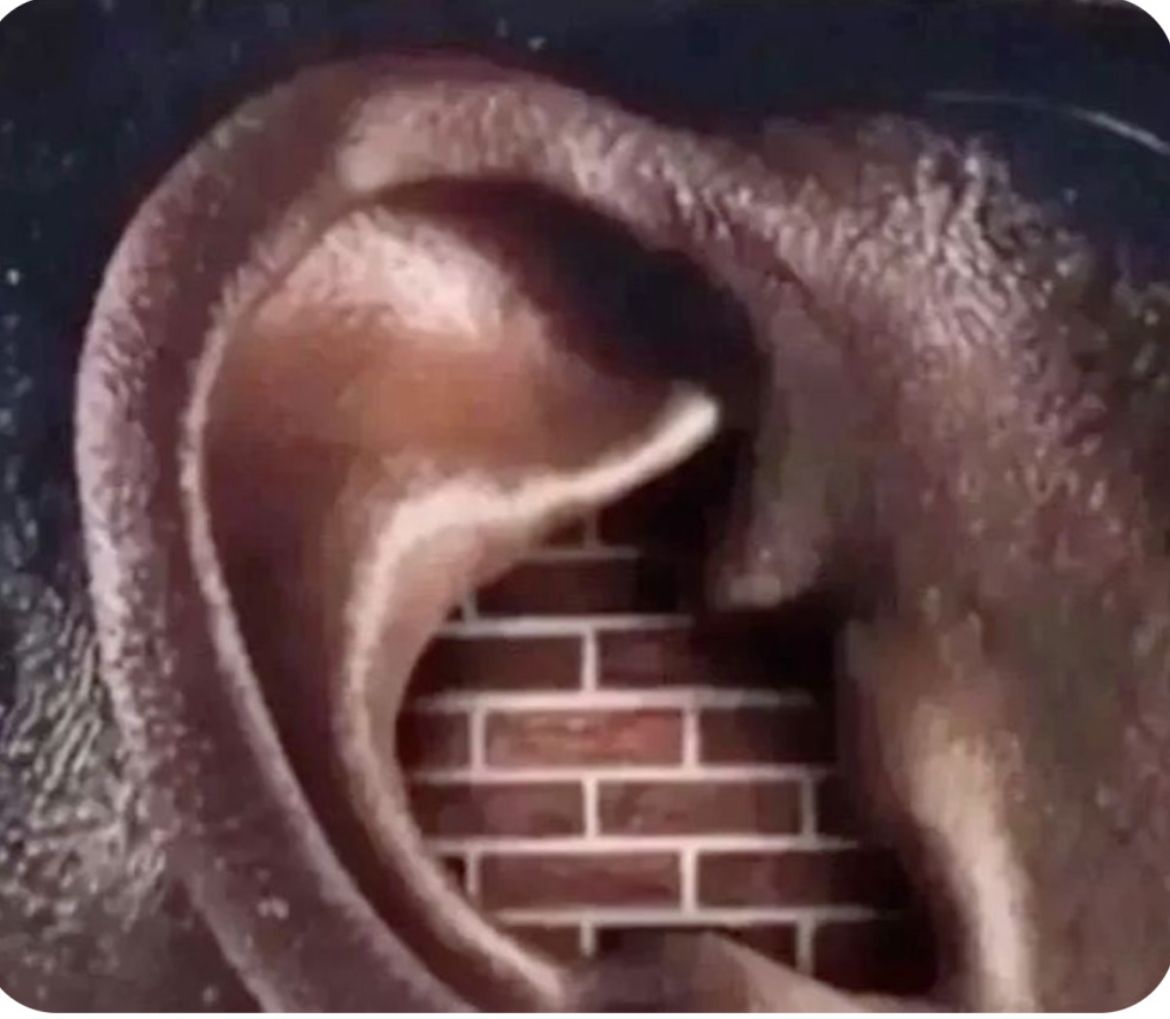 Ear Blocked by a Wall